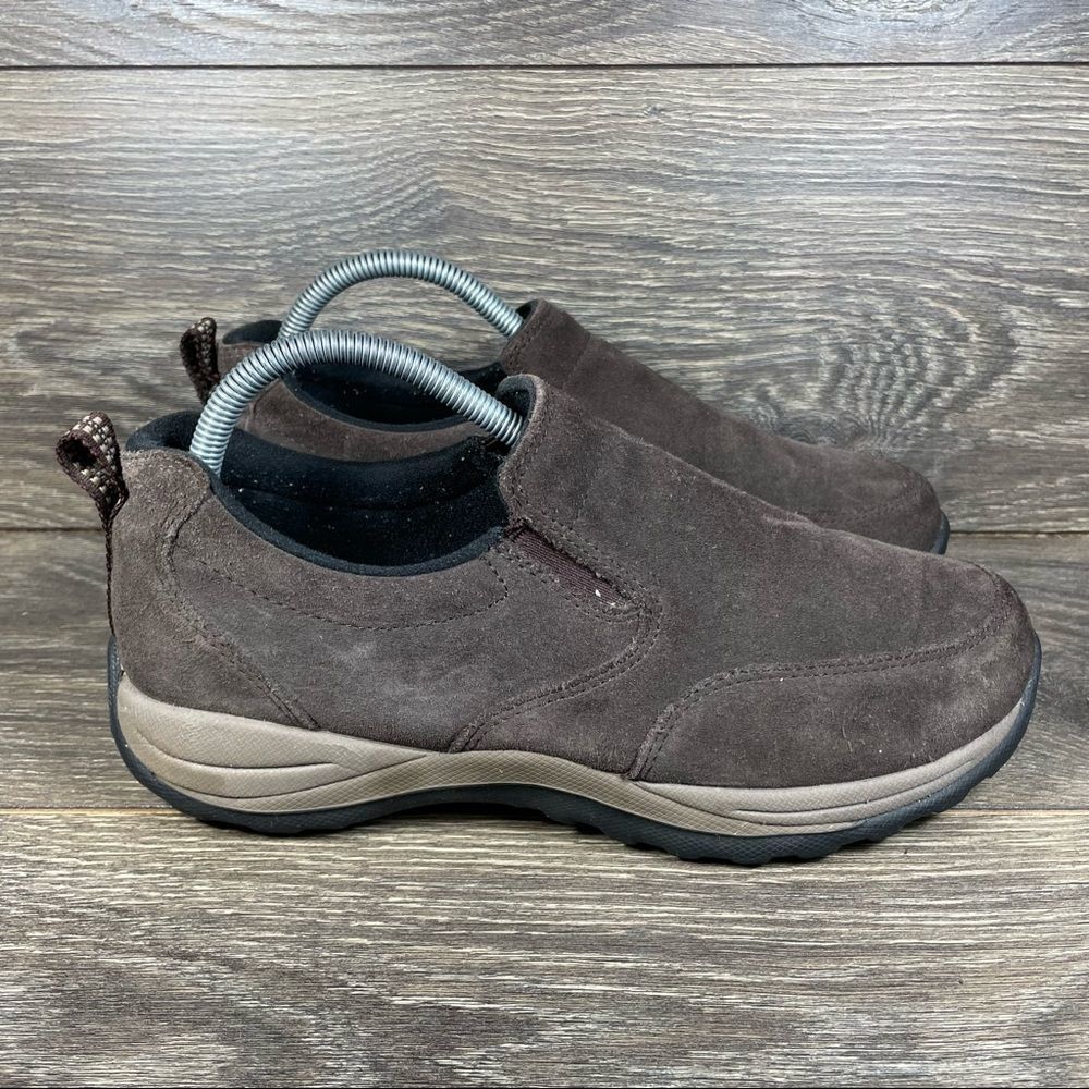 L.L. Bean Comfort Mocs Brown Suede Moccasins Shoes (05330) Women's 9.5